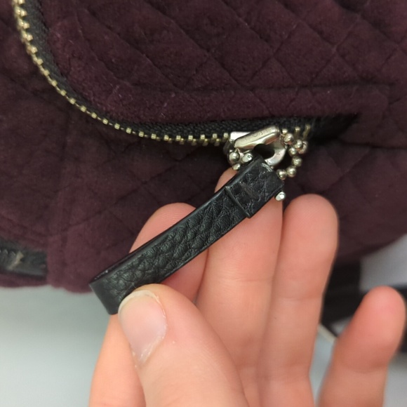 Vera Bradley Iconic Mini Backpack In Purple Velvet Quilted Fabric - Picture 6 of 11